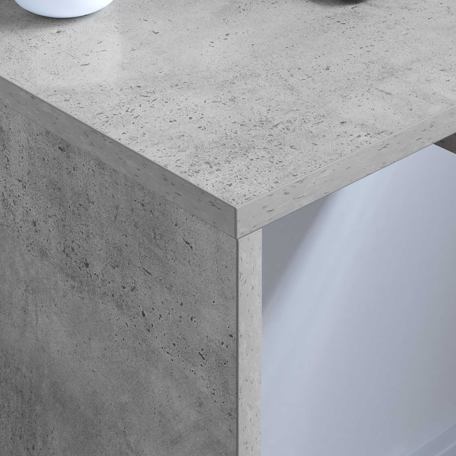 Aan de muur bevestigd bureau Beton Grijs 60 x 45 x 30 cm