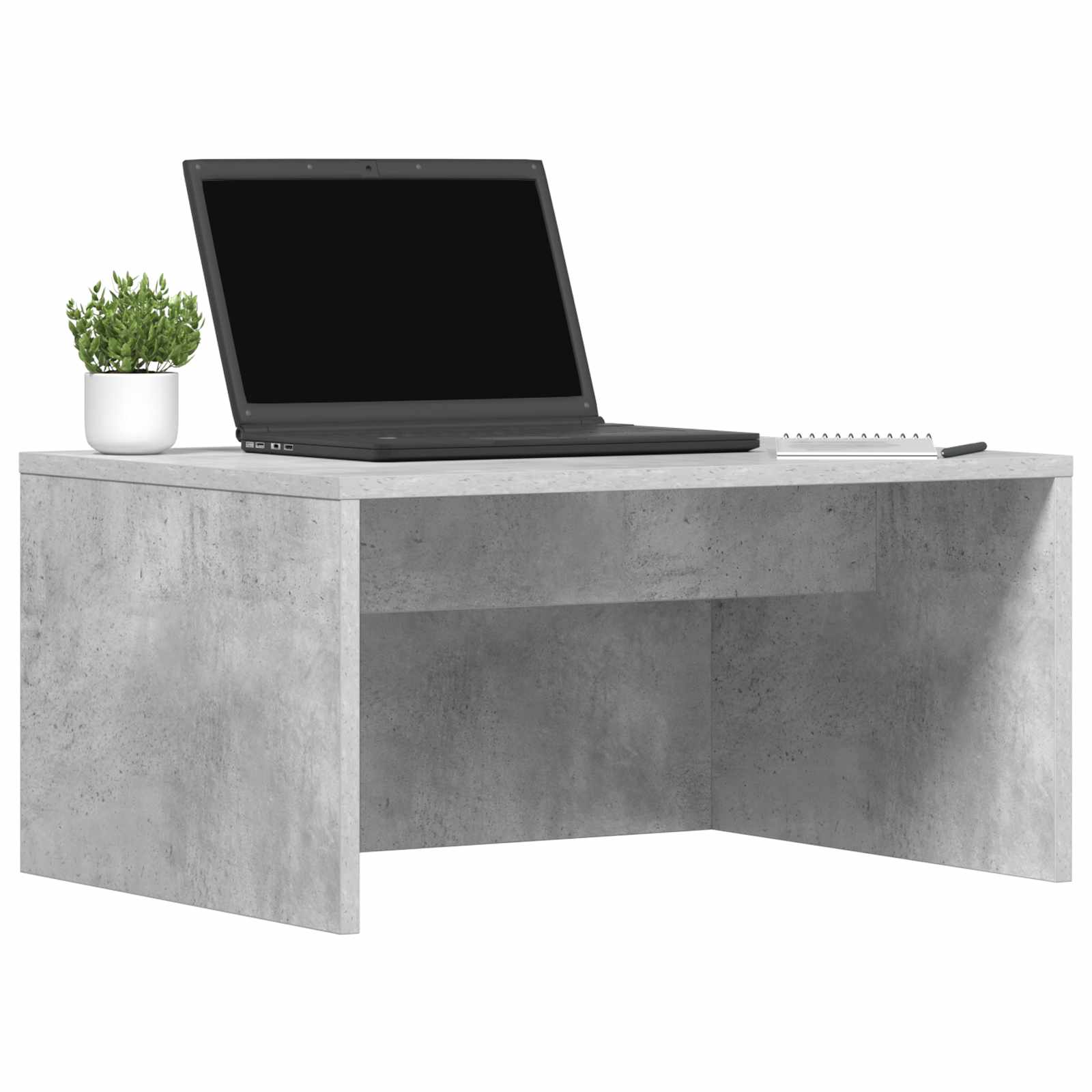 Aan de muur bevestigd bureau Beton Grijs 60 x 45 x 30 cm