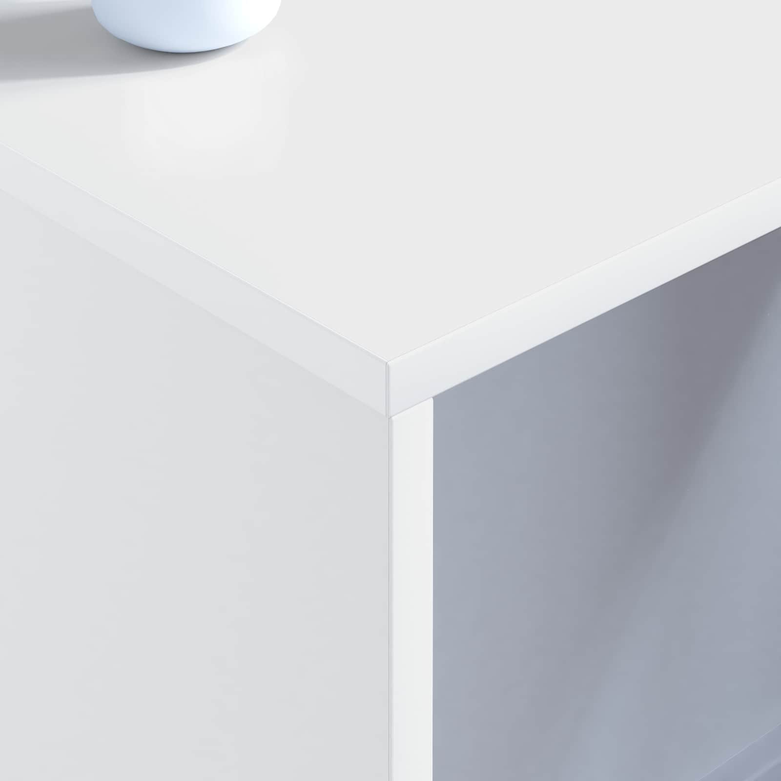 Aan de muur bevestigd bureau Wit 80 x 45 x 30 cm Bewerkt hout