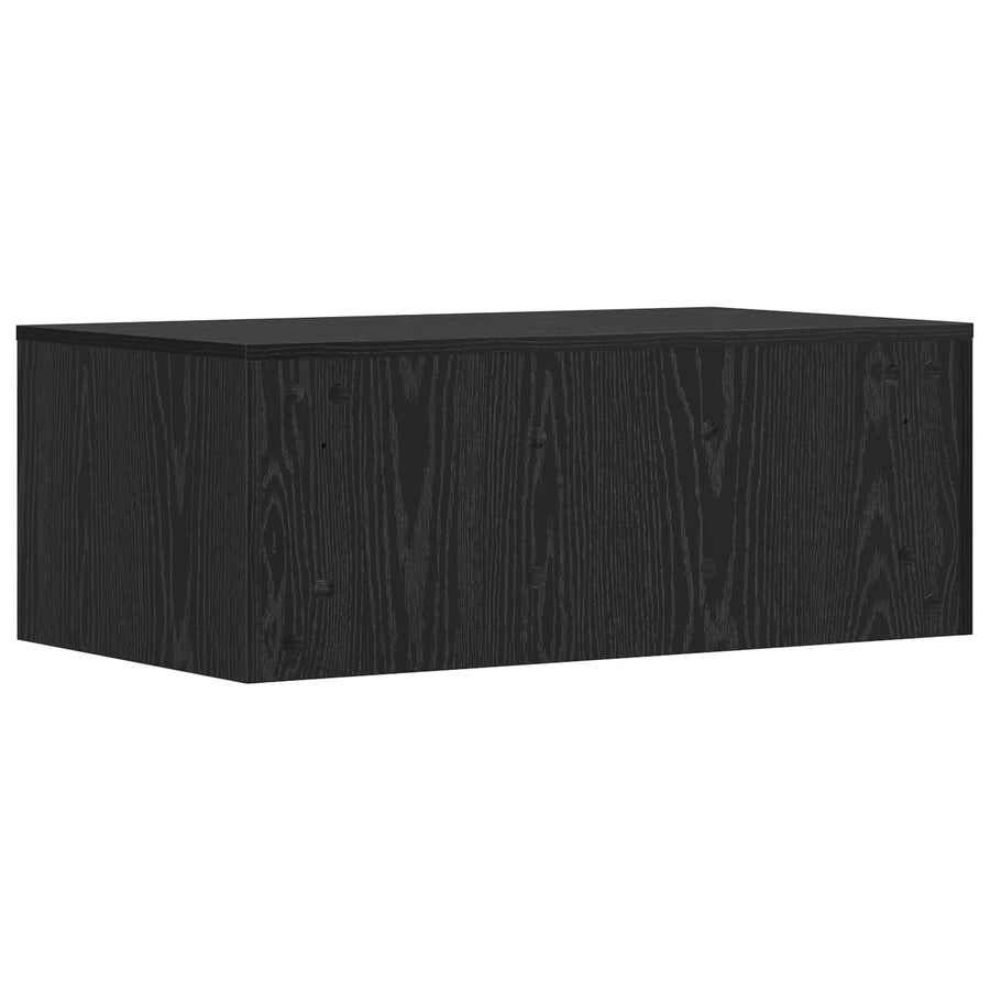 Aan de muur bevestigd bureau Zwart Eiken 80 x 45 x 30 cm