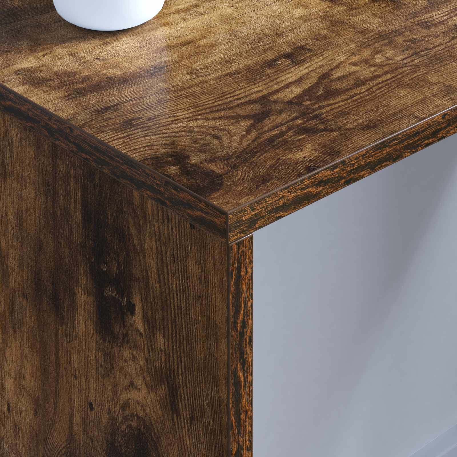 Aan de muur bevestigd bureau Gerookt eiken 80 x 45 x 30 cm