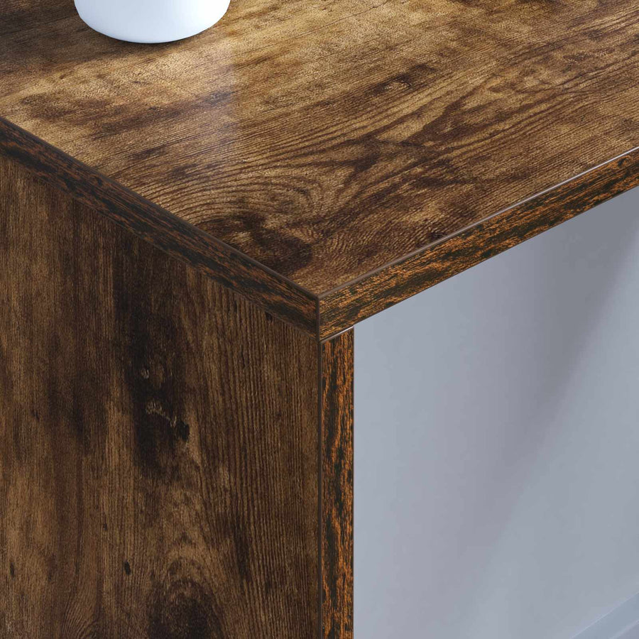 Aan de muur bevestigd bureau Gerookt eiken 80 x 45 x 30 cm