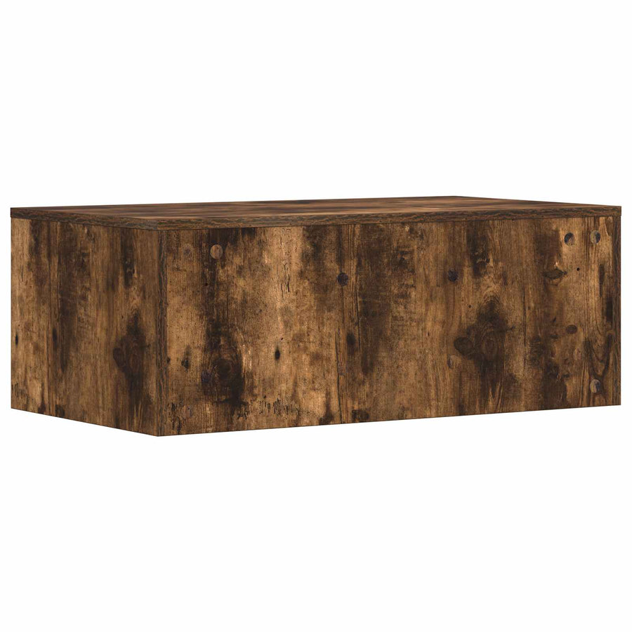 Aan de muur bevestigd bureau Gerookt eiken 80 x 45 x 30 cm