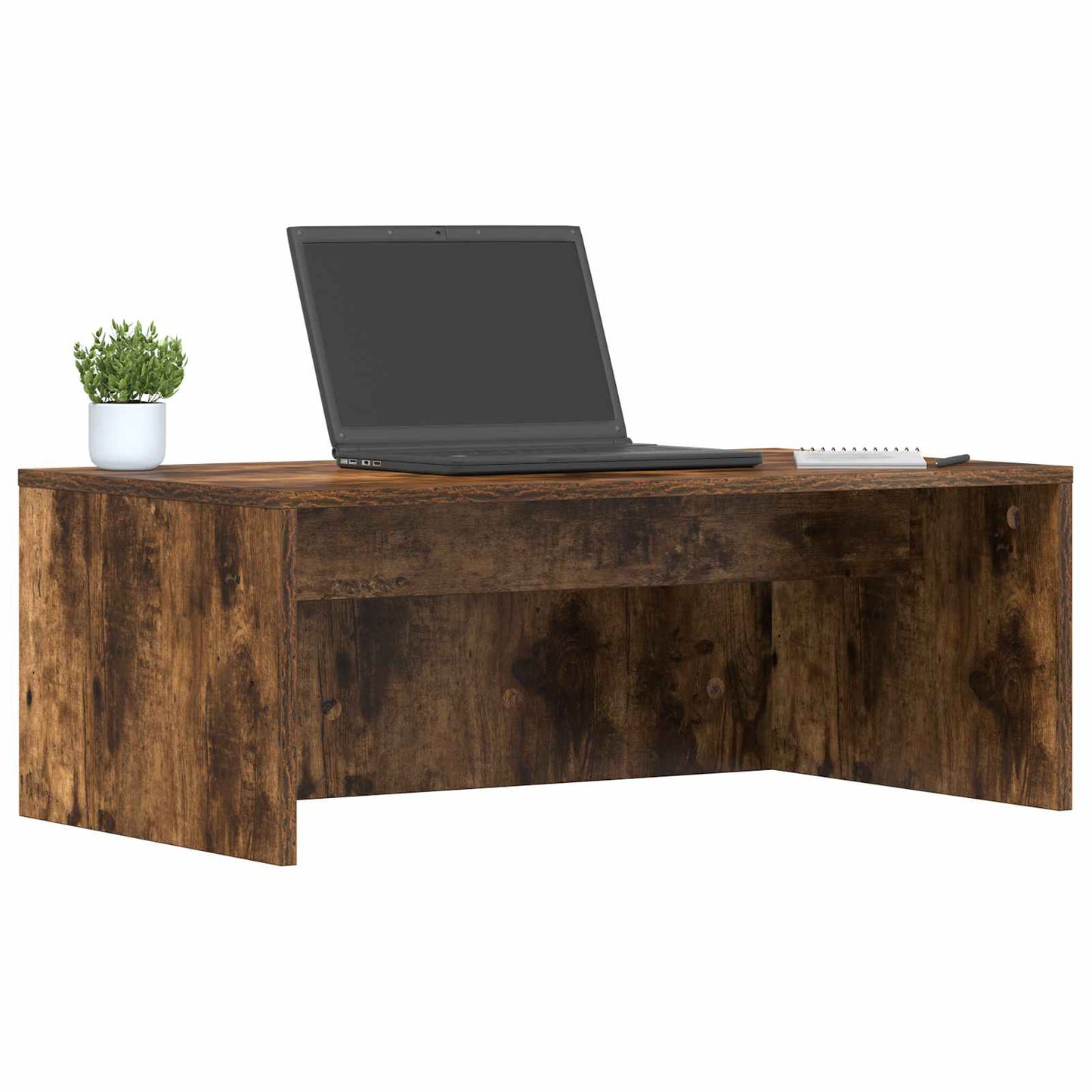 Aan de muur bevestigd bureau Gerookt eiken 80 x 45 x 30 cm