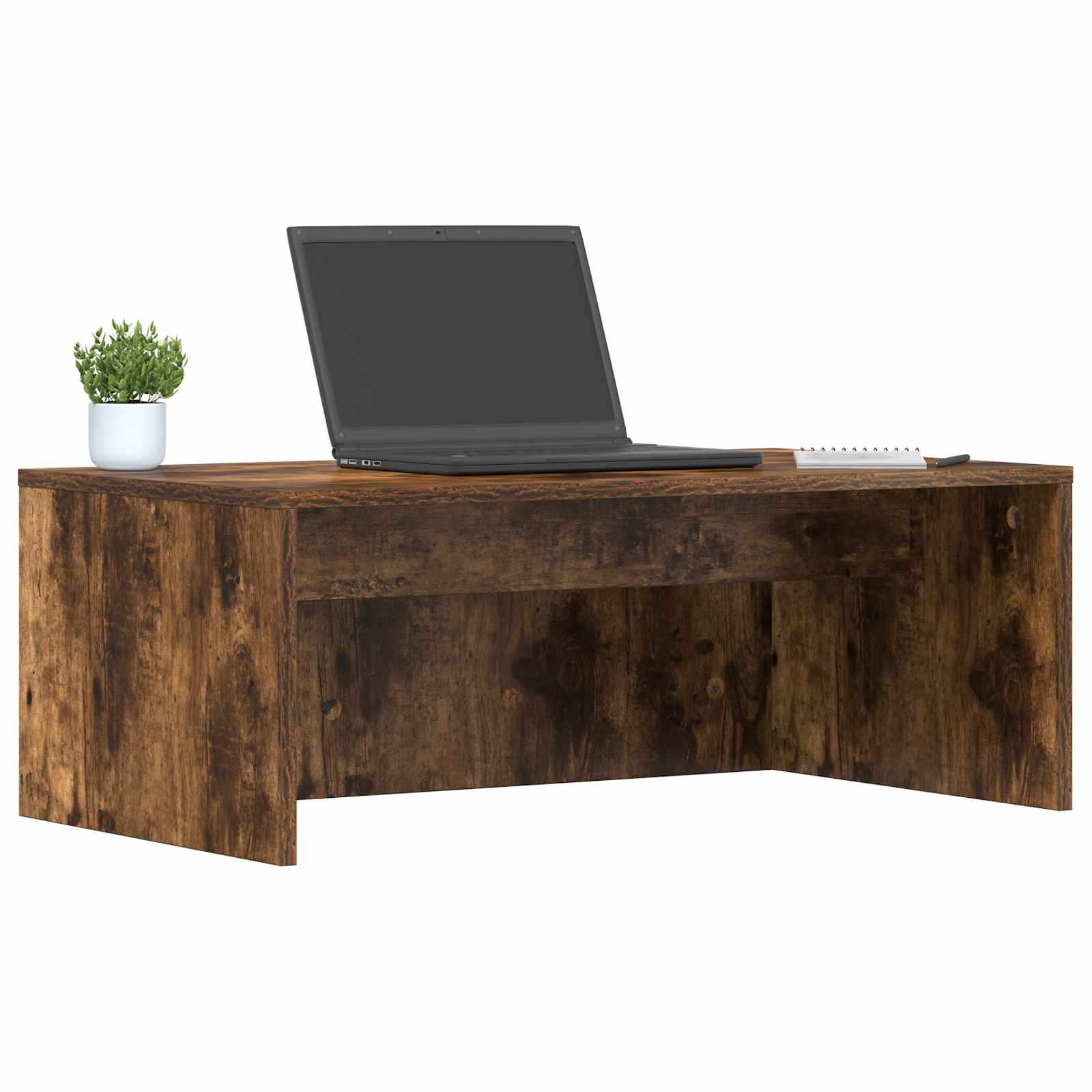 Aan de muur bevestigd bureau Gerookt eiken 80 x 45 x 30 cm