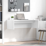 Wandbureau 100x45x30 cm wit bewerkt hout