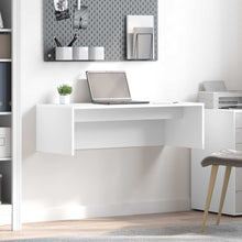 Aan de muur bevestigd bureau Wit 100 x 45 x 30 cm Bewerkt hout