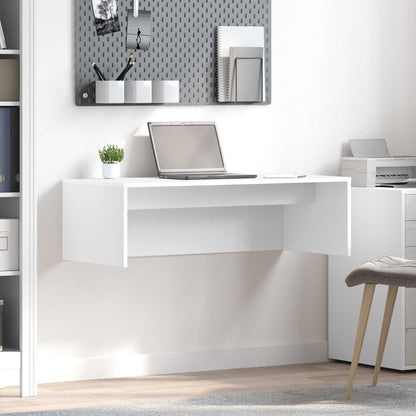 Aan de muur bevestigd bureau Wit 100 x 45 x 30 cm Bewerkt hout