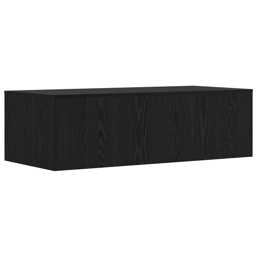 Aan de muur bevestigd bureau Zwart Eiken 100 x 45 x 30 cm