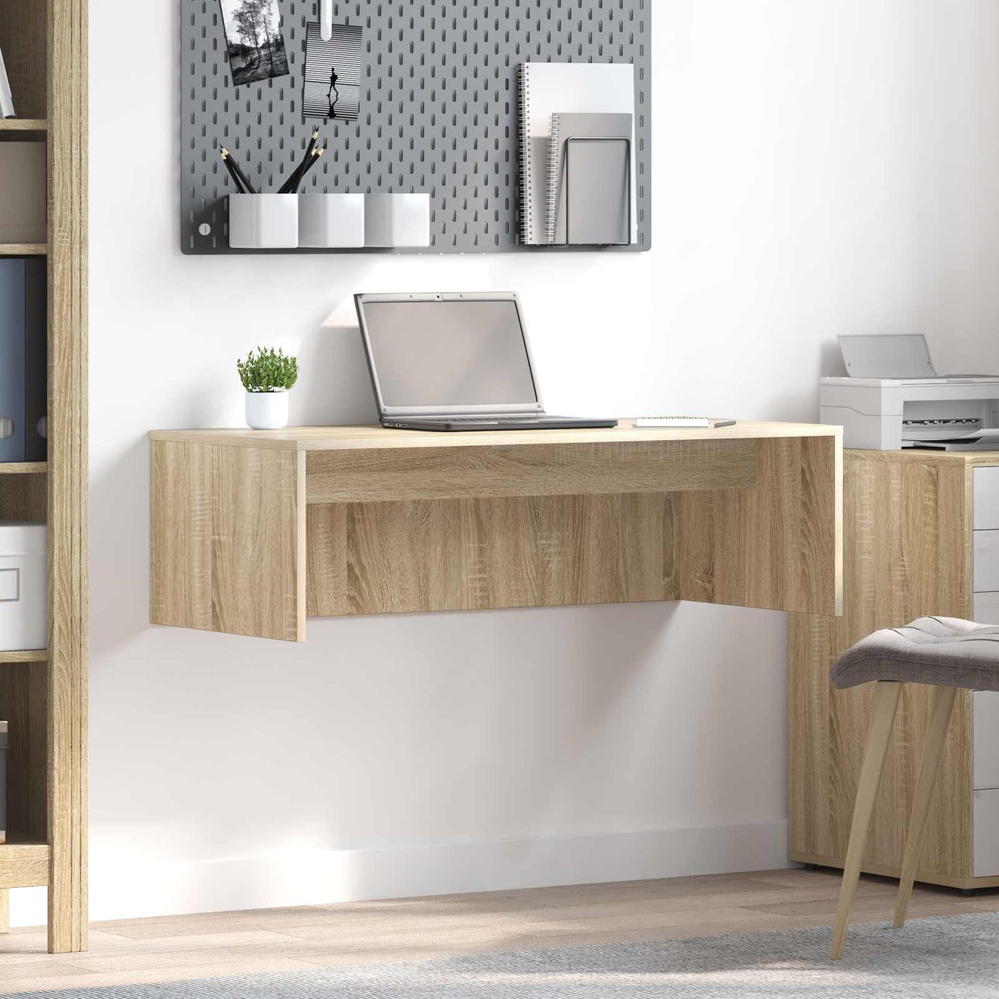 Aan de muur bevestigd bureau Sonoma Eiken 100 x 45 x 30 cm