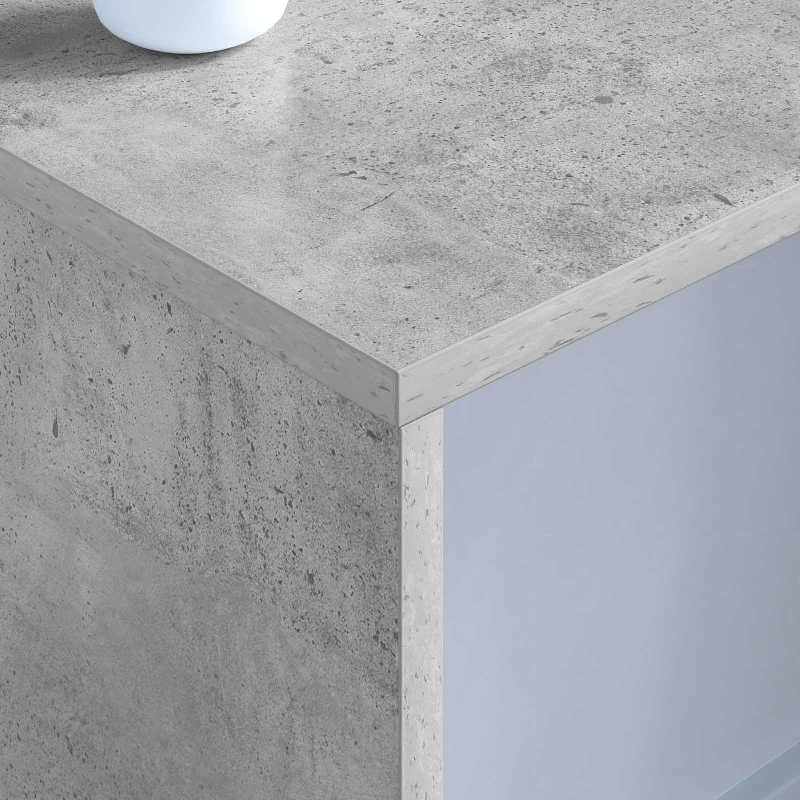 Aan de muur bevestigd bureau Beton Grijs 100 x 45 x 30 cm