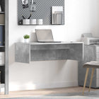 Wall-mounted Desk with Storage Concrete Grey 100 x 45 x 30 cm Engineered wood