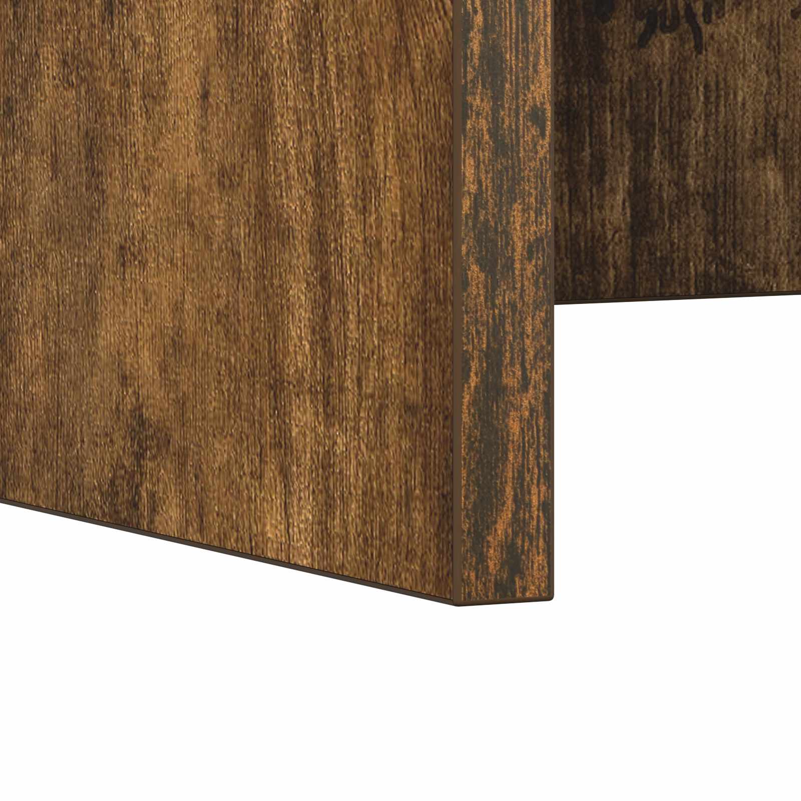 Aan de muur bevestigd bureau Gerookt eiken 100 x 45 x 30 cm