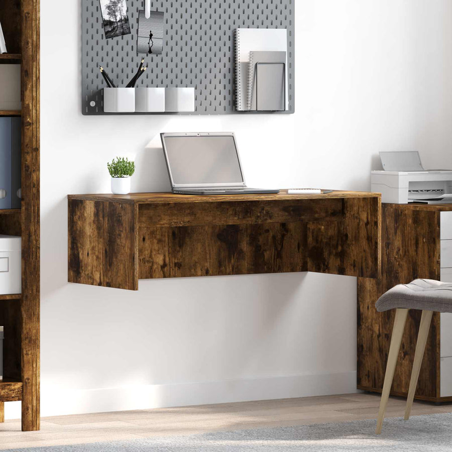Aan de muur bevestigd bureau Gerookt eiken 100 x 45 x 30 cm