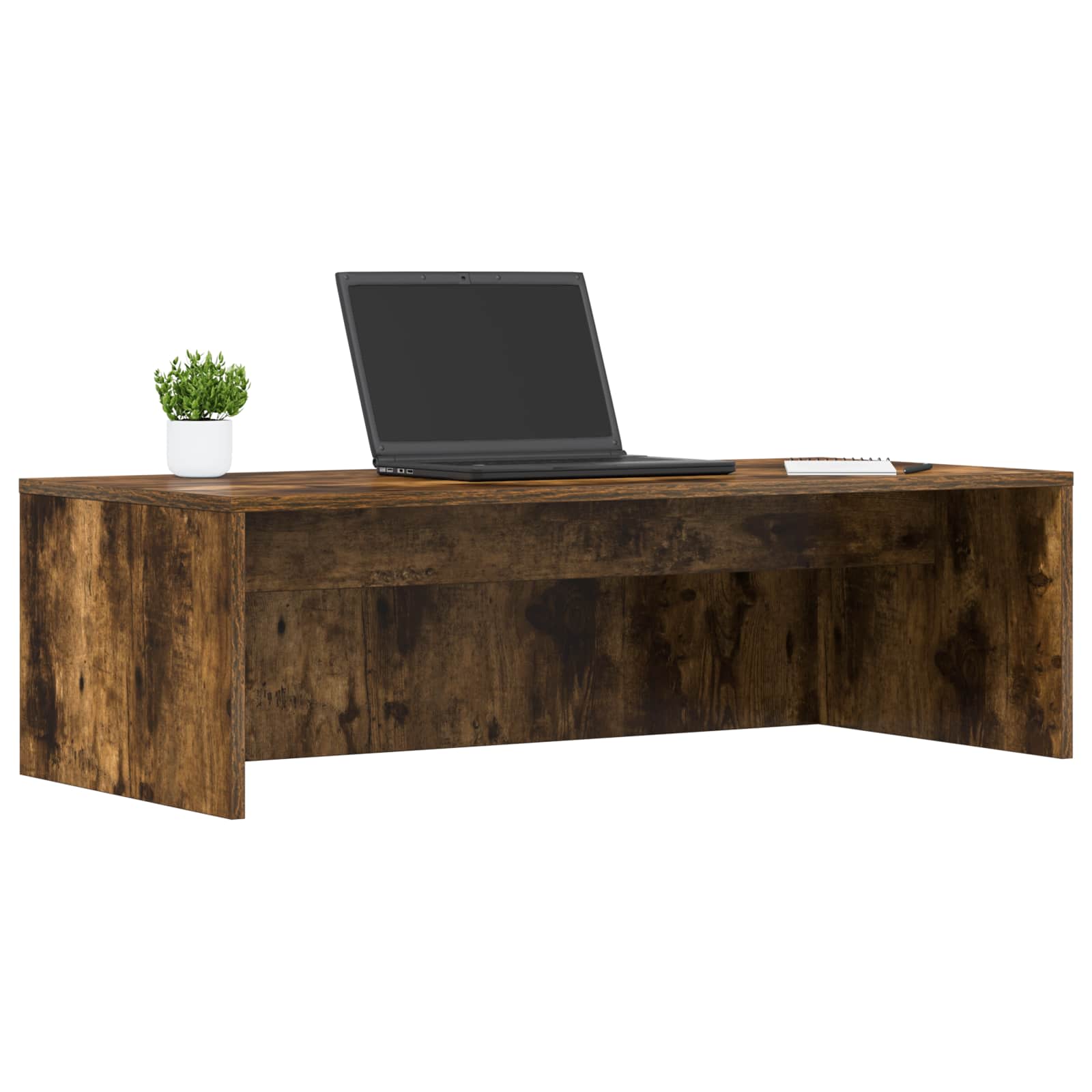 Aan de muur bevestigd bureau Gerookt eiken 100 x 45 x 30 cm