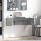Wall Desk Grey Sonoma 100 x 45 x 30 cm Engineered Wood