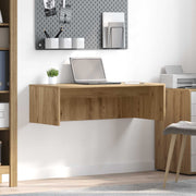 Wandbureau Artisan eiken 100x45x30 cm bewerkt hout