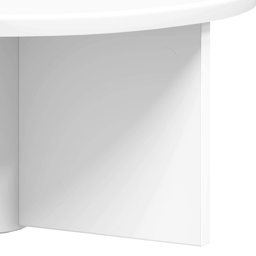 Wandplank Wandgemonteerd 2 pcs Wit 38 x 19 x 19 cm Bewerkt hout