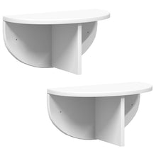 Wandplank Wandgemonteerd 2 pcs Wit 38 x 19 x 19 cm Bewerkt hout