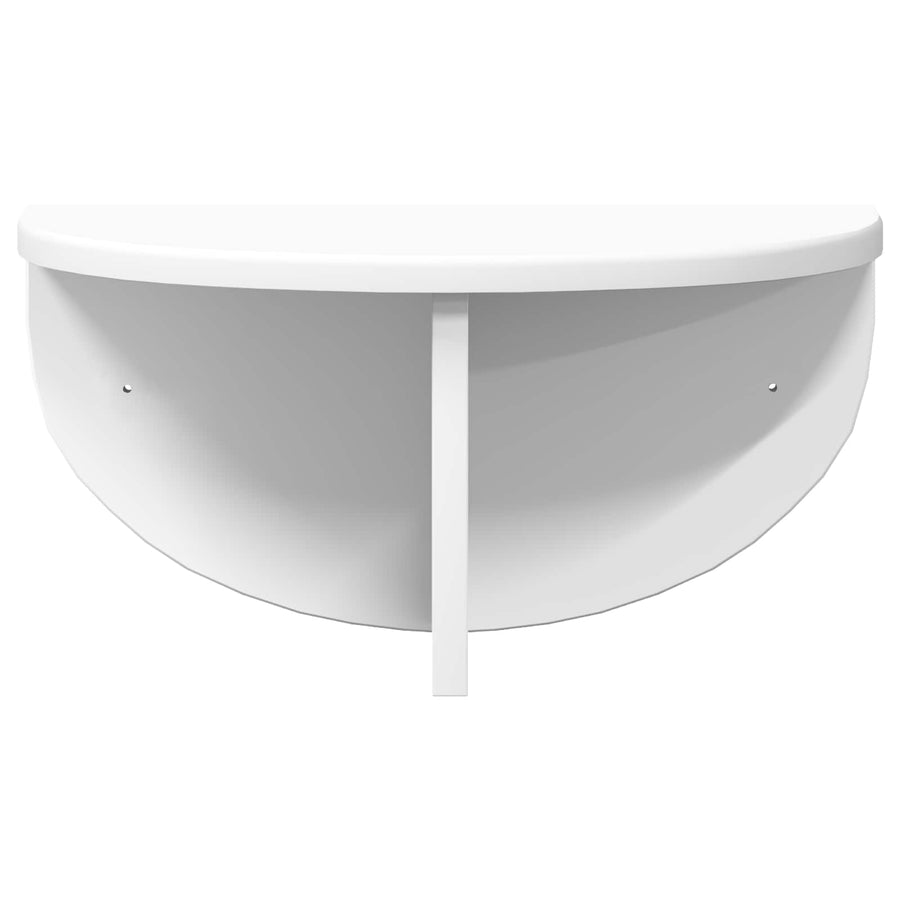 Wandplank Wandgemonteerd 2 pcs Wit 38 x 19 x 19 cm Bewerkt hout