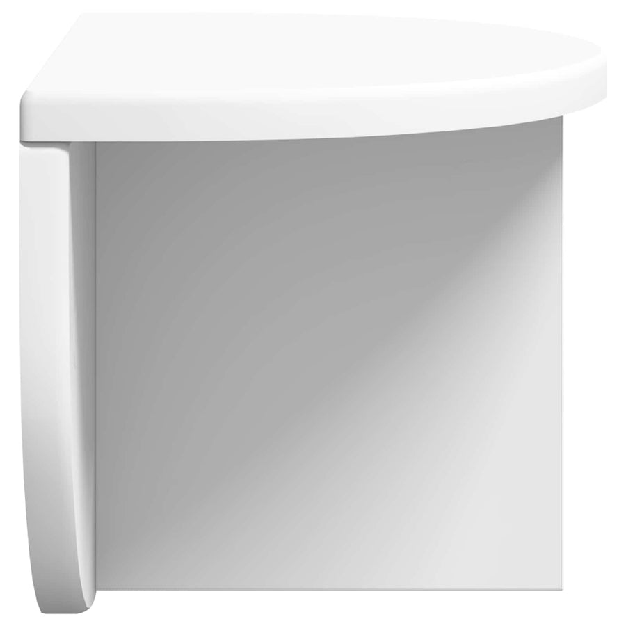 Wandplank Wandgemonteerd 2 pcs Wit 38 x 19 x 19 cm Bewerkt hout