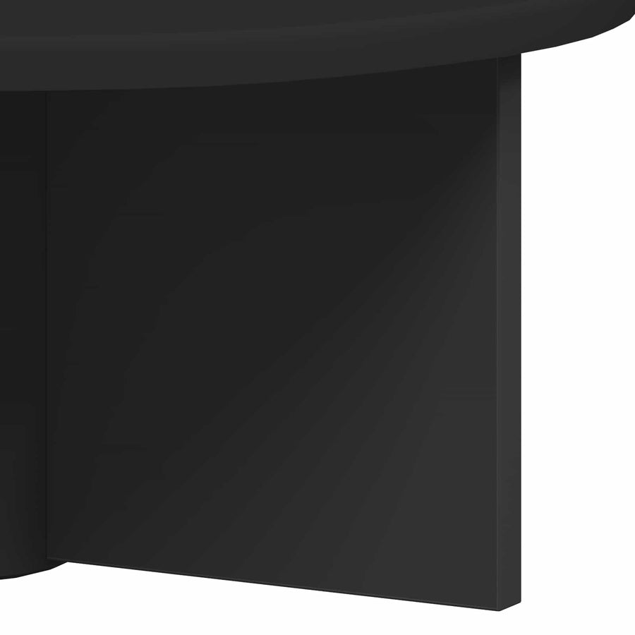 Wandplank 2 pcs Zwart 38 x 19 x 19 cm Bewerkt hout
