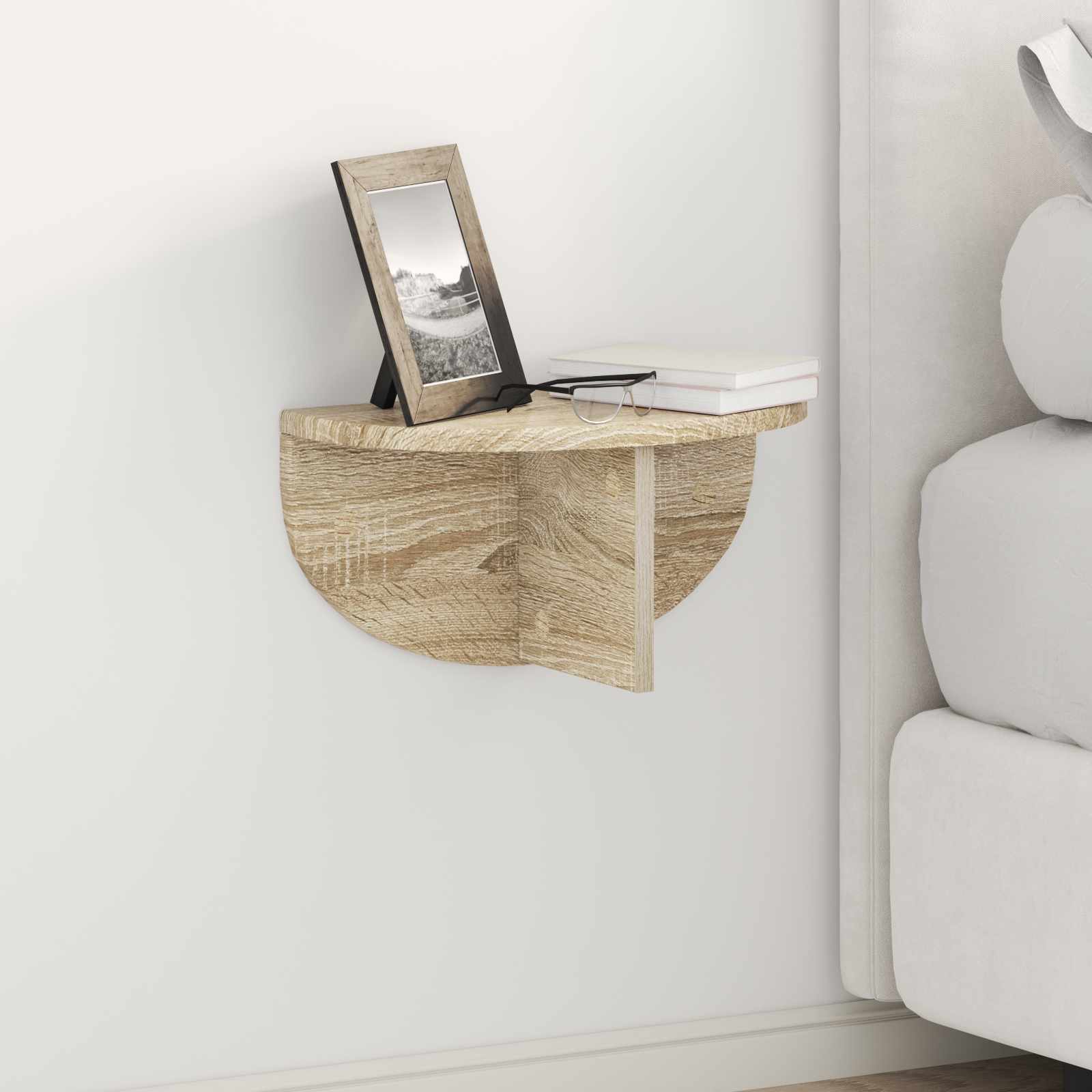 Wandplank 2 pcs Sonoma Eiken 38 x 19 x 19 cm Bewerkt hout
