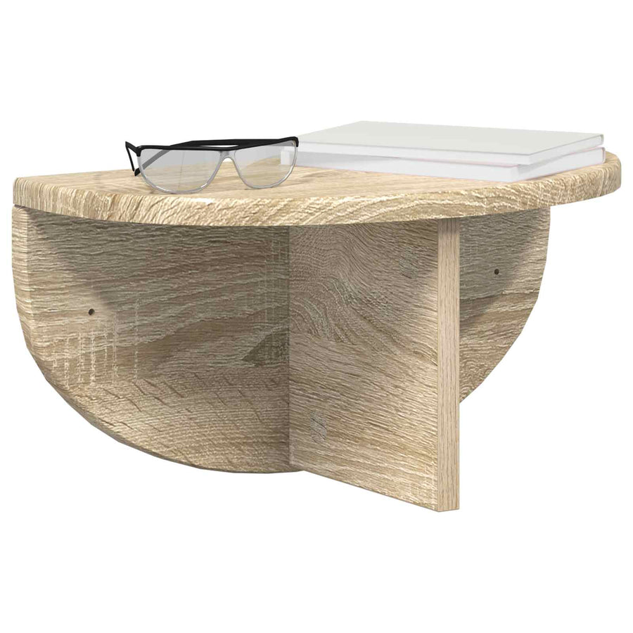 Wandplank 2 pcs Sonoma Eiken 38 x 19 x 19 cm Bewerkt hout