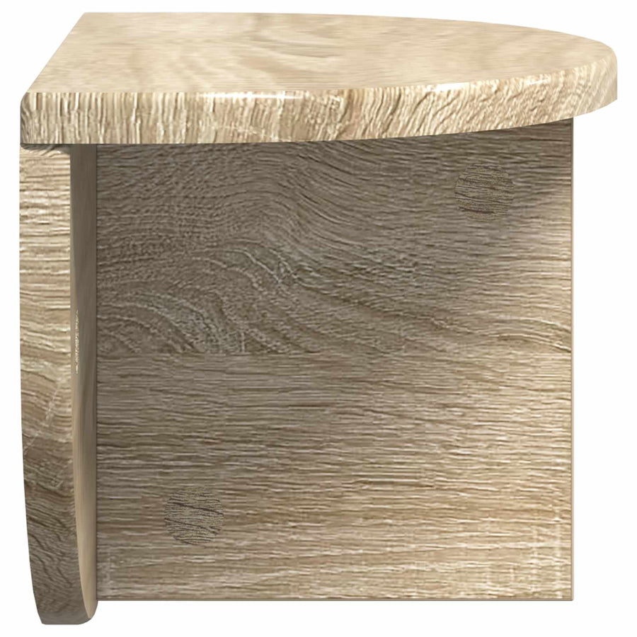 Wandplank 2 pcs Sonoma Eiken 38 x 19 x 19 cm Bewerkt hout