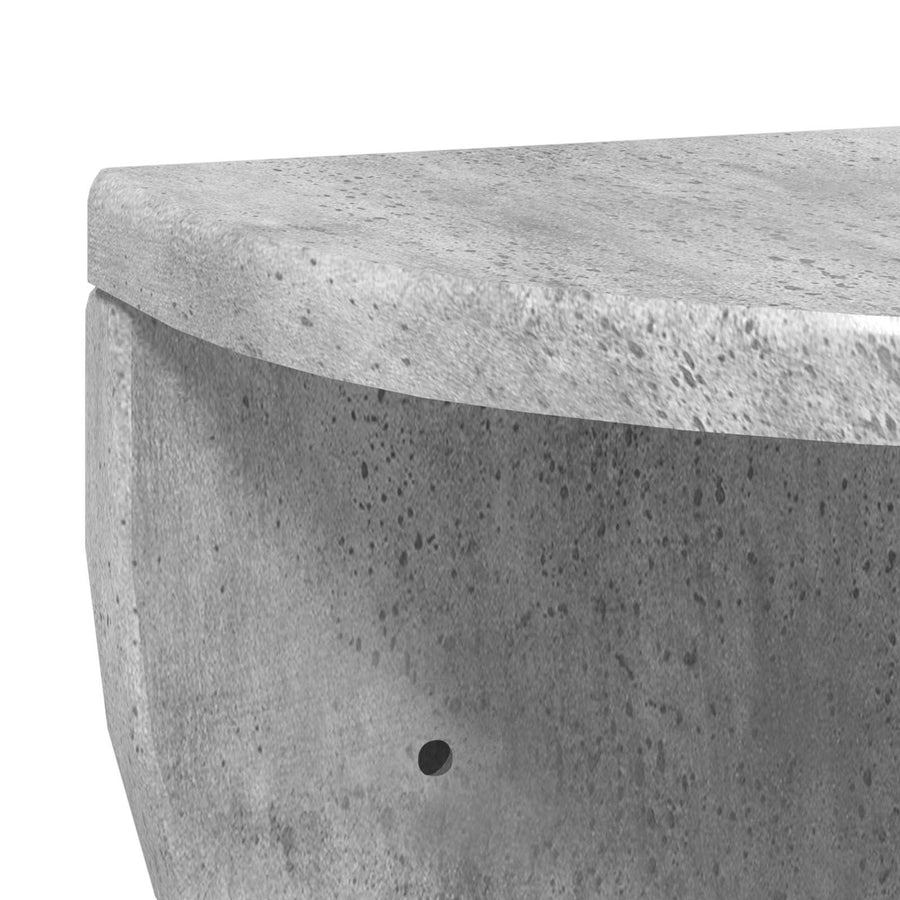 Wandplank Beton Grijs 38 x 19 x 19 cm Bewerkt hout