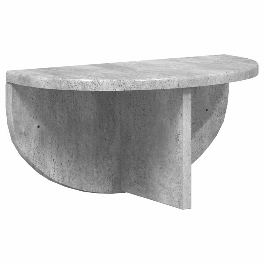 Wandplank Beton Grijs 38 x 19 x 19 cm Bewerkt hout