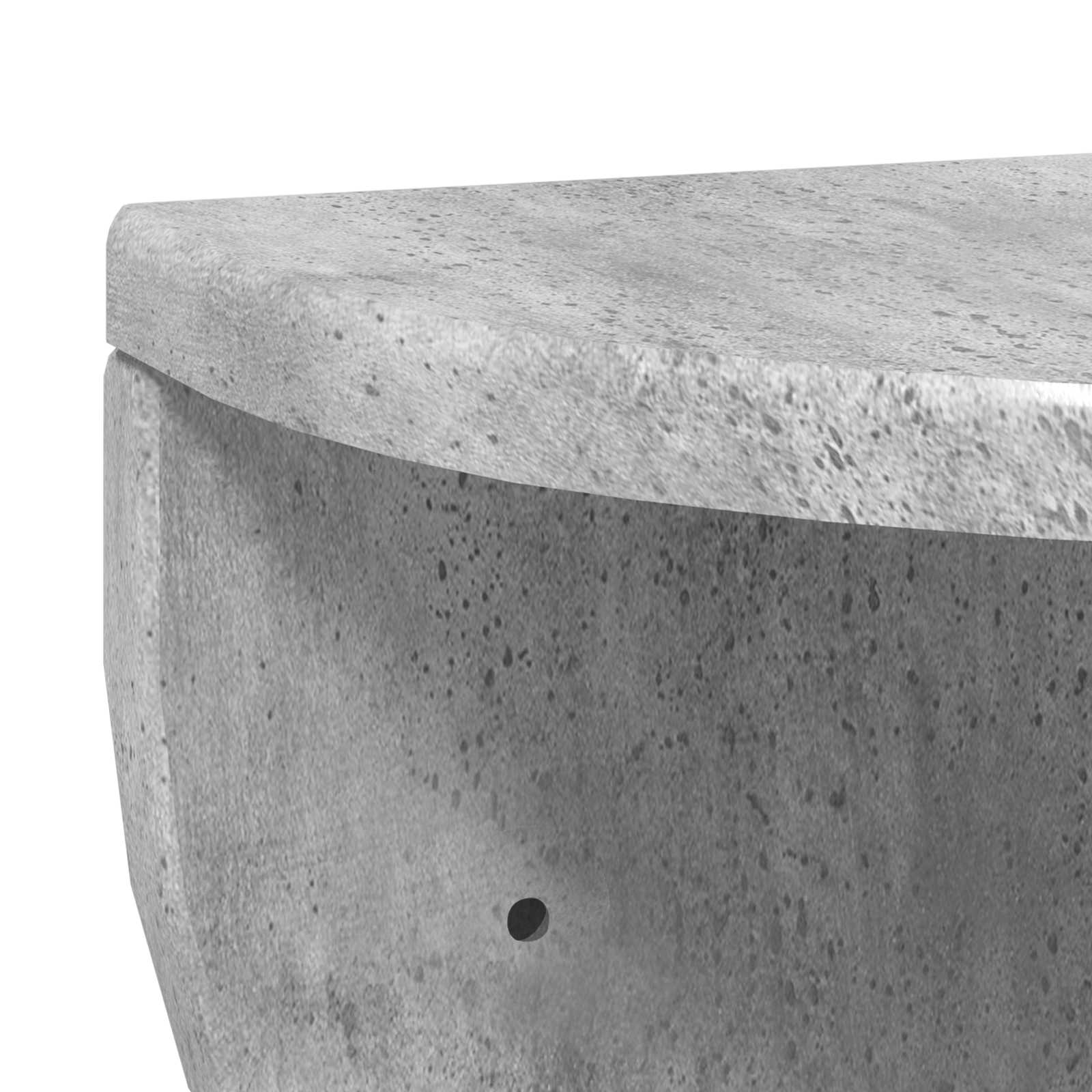 Wandplank 2 pcs Beton Grijs 38 x 19 x 19 cm Bewerkt hout
