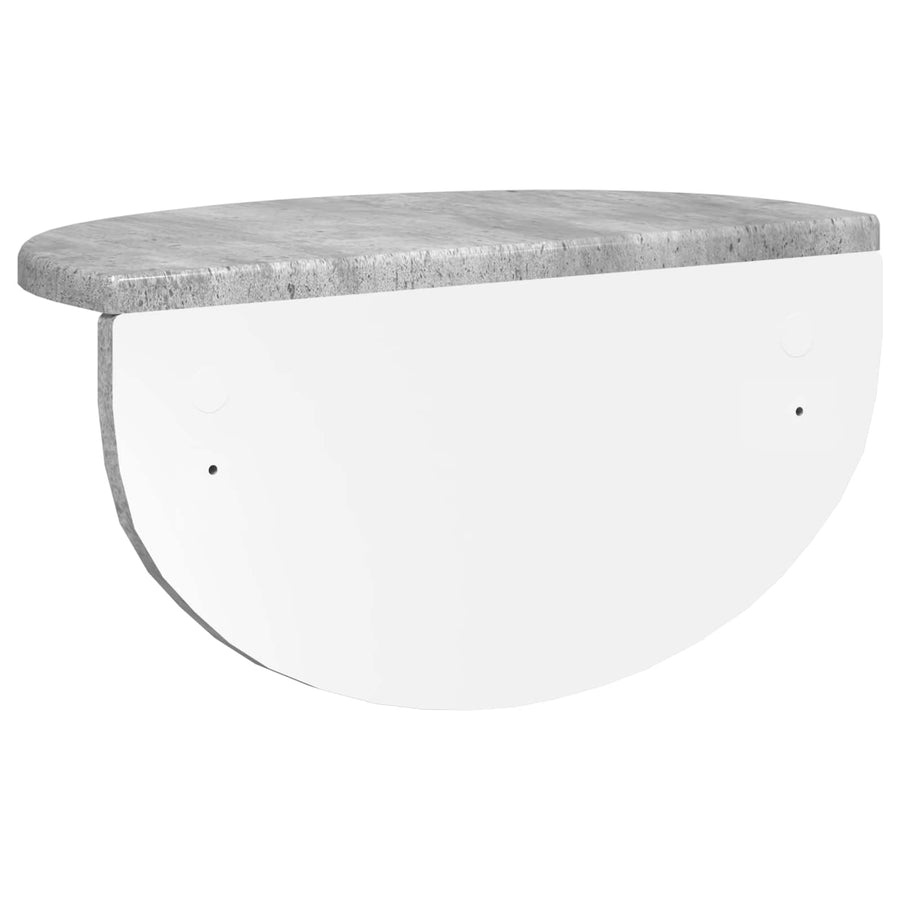 Wandplank 2 pcs Beton Grijs 38 x 19 x 19 cm Bewerkt hout