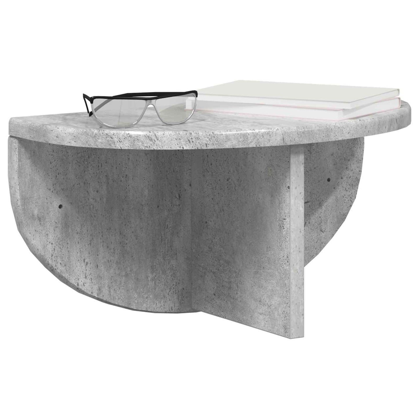 Wandplank 2 pcs Beton Grijs 38 x 19 x 19 cm Bewerkt hout