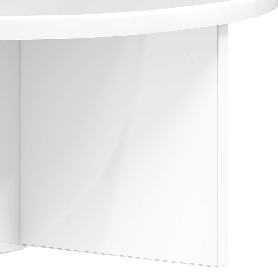 Wandplank Hoogglans wit 38 x 19 x 19 cm Bewerkt hout