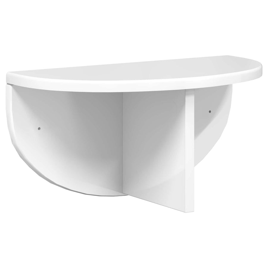 Wandplank 2 pcs Hoogglans wit 38 x 19 x 19 cm Bewerkt hout