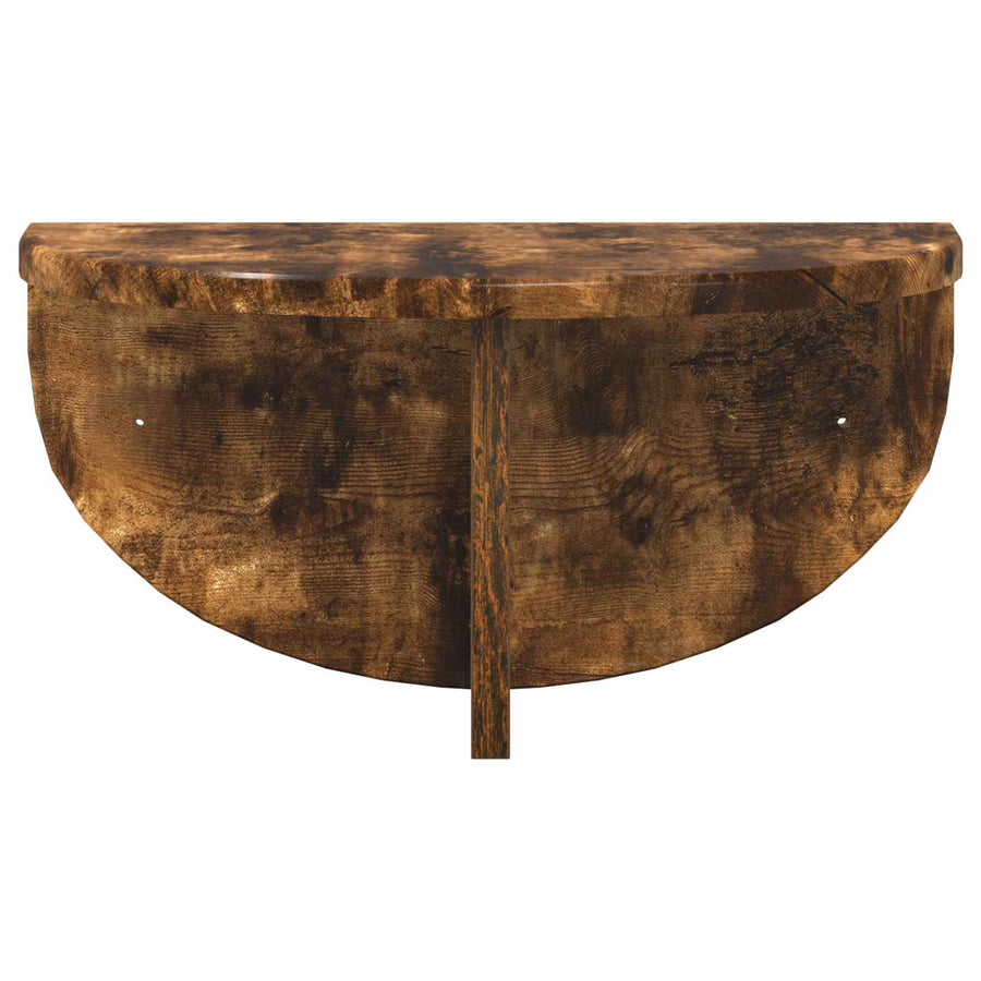 Wandplank Gerookt eiken 38 x 19 x 19 cm Bewerkt hout