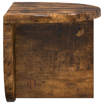 Wandplank Gerookt eiken 38 x 19 x 19 cm Bewerkt hout