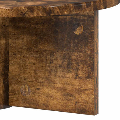 Wandplank 2 pcs Gerookt eiken 38 x 19 x 19 cm Bewerkt hout