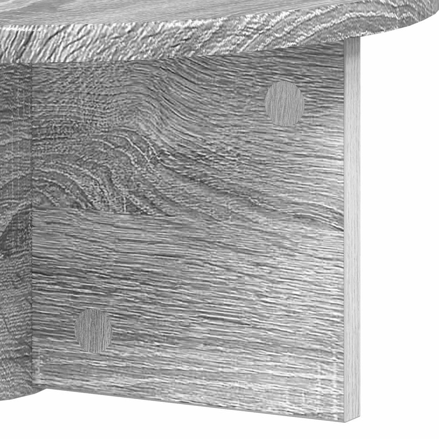 Wandplank 2 pcs Grijs Sonoma 38 x 19 x 19 cm Bewerkt hout