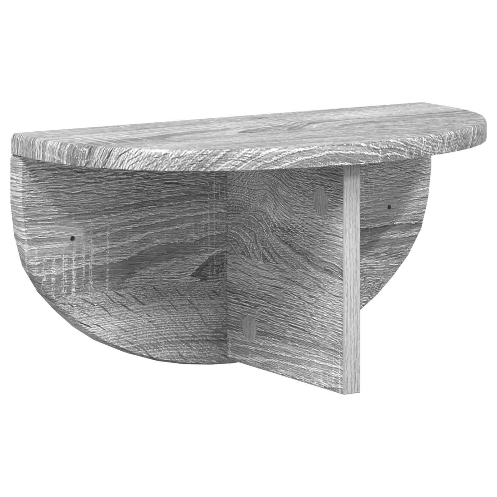Wandplank 2 pcs Grijs Sonoma 38 x 19 x 19 cm Bewerkt hout