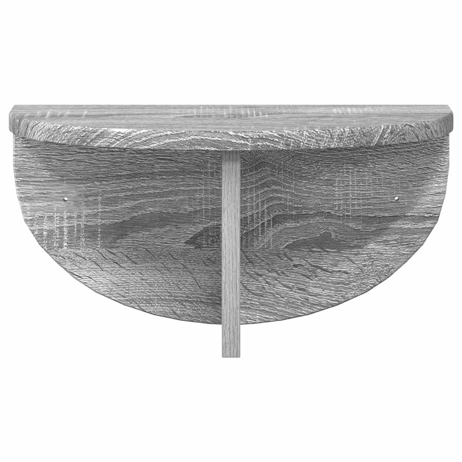 Wandplank 2 pcs Grijs Sonoma 38 x 19 x 19 cm Bewerkt hout