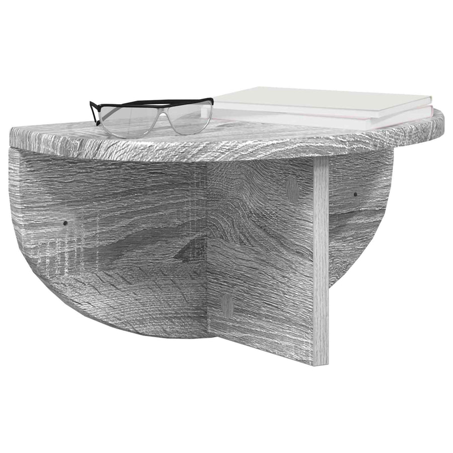 Wandplank 2 pcs Grijs Sonoma 38 x 19 x 19 cm Bewerkt hout