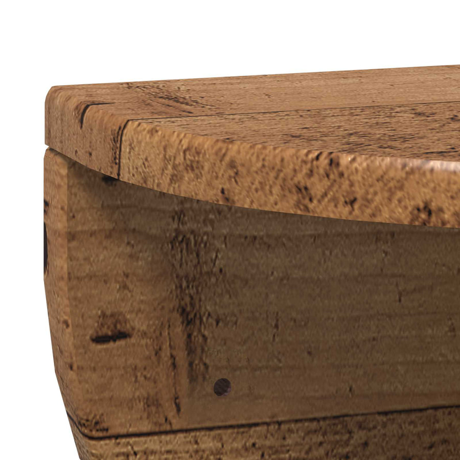 Wandplank 2 pcs Oudhout 38 x 19 x 19 cm Bewerkt hout
