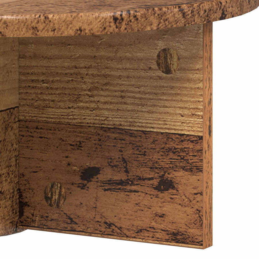 Wandplank 2 pcs Oudhout 38 x 19 x 19 cm Bewerkt hout