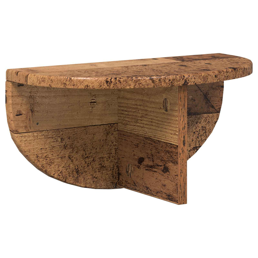 Wandplank 2 pcs Oudhout 38 x 19 x 19 cm Bewerkt hout