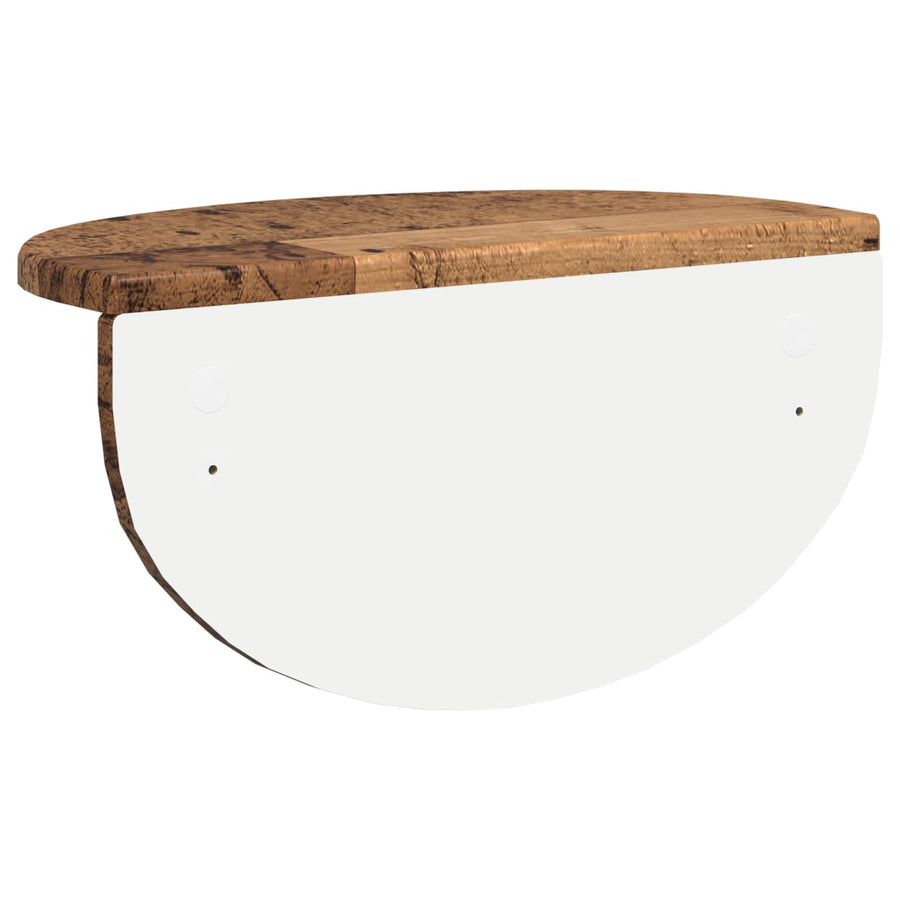 Wandplank 2 pcs Oudhout 38 x 19 x 19 cm Bewerkt hout