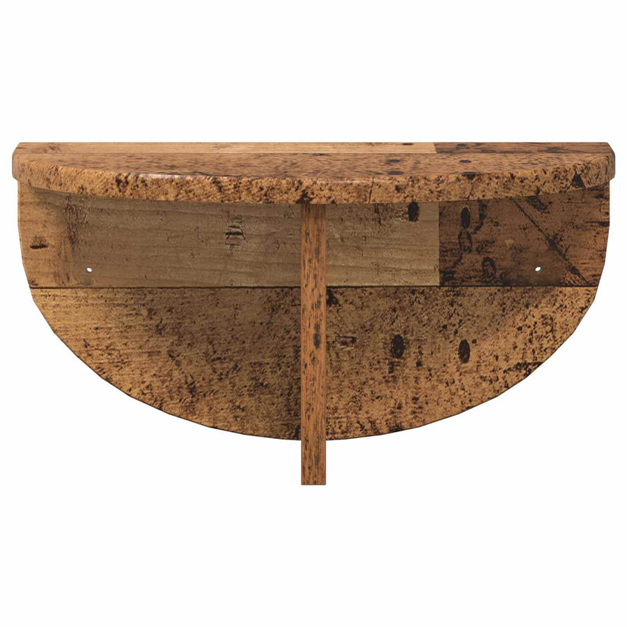 Wandplank 2 pcs Oudhout 38 x 19 x 19 cm Bewerkt hout