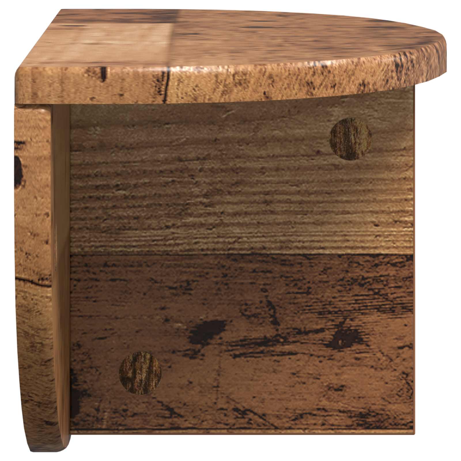 Wandplank 2 pcs Oudhout 38 x 19 x 19 cm Bewerkt hout