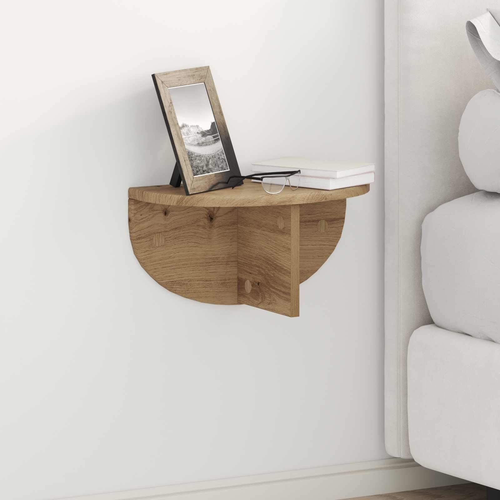 Wandplank Artisan Eiken 38 x 19 x 19 cm Bewerkt hout